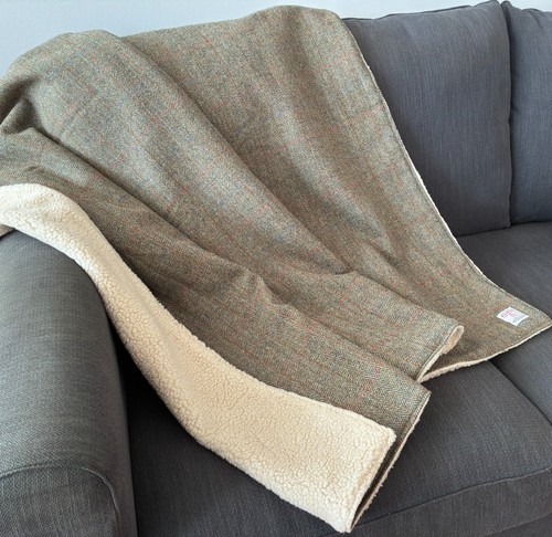 Coperta harris tweed verde - coperta,