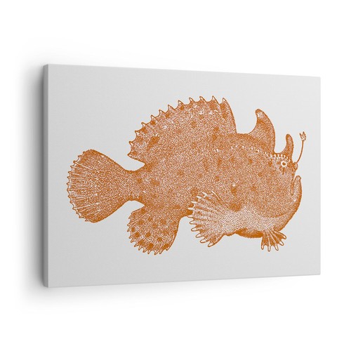 Quadro tela 70x50cm pesce - su,