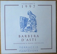 Etichetta vino ITALIA BARBERA