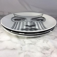 Set 3 piatti Fornasetti Tema e Variazioni vintage rari tondi 26,5 cm usati