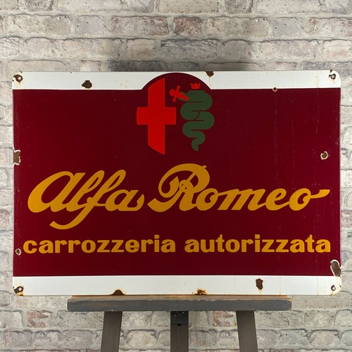 Insegna smaltata alfa romeo - insegna,