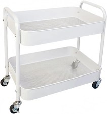 Carrello a rotelle bianco a 2