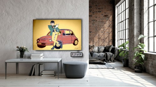 Quadro lupin 500 gialla - lupin,