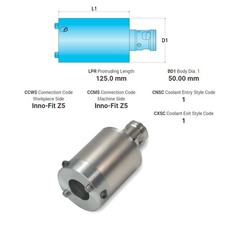 Ingersoll Prolunga Adattatore per Sistema Modulare Innofit, Z5Z5SA125