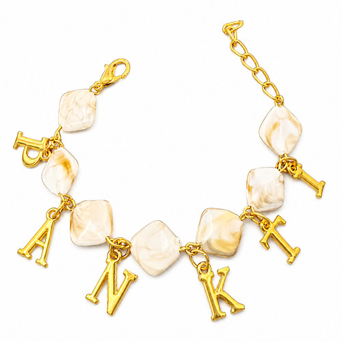 Bracciale charm iniziale tono - iniziale,
