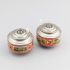 Carillon a manovella vintage anni '50 - latta - Made in West Germany - SET DI 2