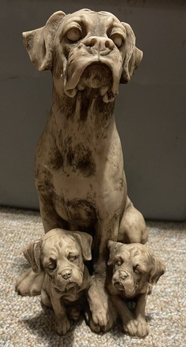 Grande cane boxer con cuccioli
