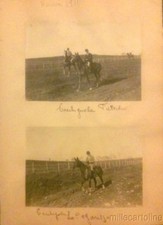 § 6 FOTO PASSEGGIATA A CAVALLO ROMA 1911 CECCHIGNOLA E MANDRIOLA-2 FOTO PULEDRI