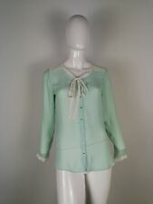 ZARA CAMICIA BLUSA DONNA TAGLIA  M COLORE ACQUA MARINA