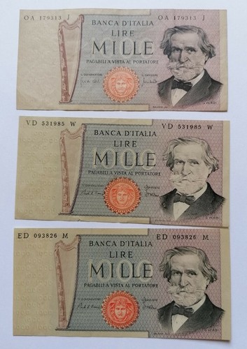 Lotto banconote 1000 lire - 3,