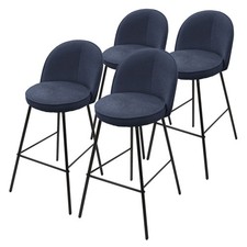 4 Sgabelli da bar blu scuro in