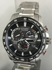 Orologio Citizen Uomo Eco Drive Chrono A-T Sveglia Radiocontrollato Titanio E650
