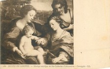 CP TABLEAU MARIAGE MYSTIQUE DE STE-CATHERINE D'ALEXANDRIE PAR CORREGIO