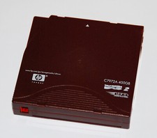LTO2, HP C7972A, cartuccia dati, Ultrium 2, cassetta tape cartridge 200GB/400GB