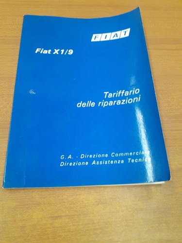 Fiat manuale catalogo - fiat, x1/9