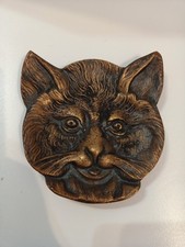 Antico posacenere in bronzo faccia di gatto - ottimo!