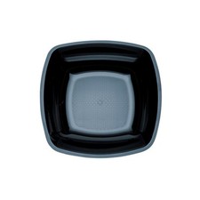 PIATTI PS.FONDI QUADRATI NERI X25PZ