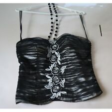 ELEGANTE BUSTINO TOP NERO Tg. 10/ 44 -M Arruba