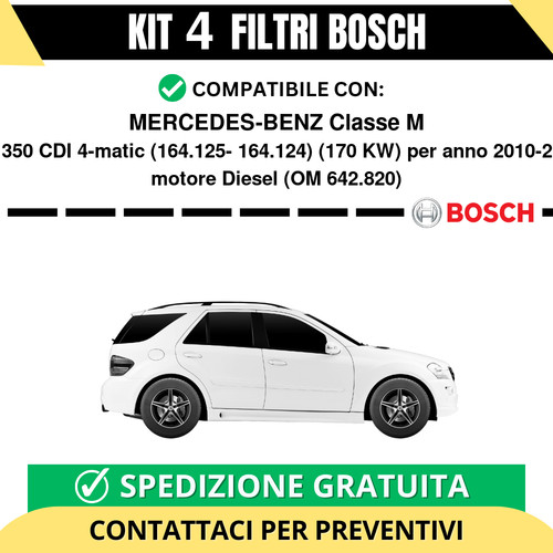 Kit bosch filtri - 4, tagliando