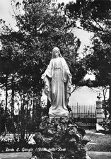 Cartolina Porto San Giorgio Villa delle Rose Istituto Canossiane 1963 Statua