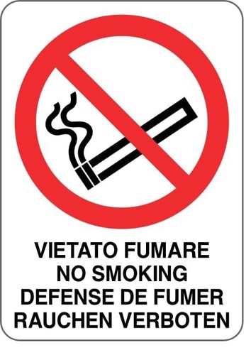 Cartello vietato fumare - cartello,