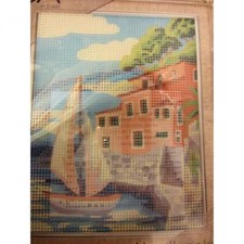 KIT/QUADRO MEZZO PUNTO 20X25 "BY THE SEA"