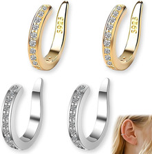 2 Paia Correttore Orecchie a Sventola Senza Buco Orecchini Clip Donna,Portatili 