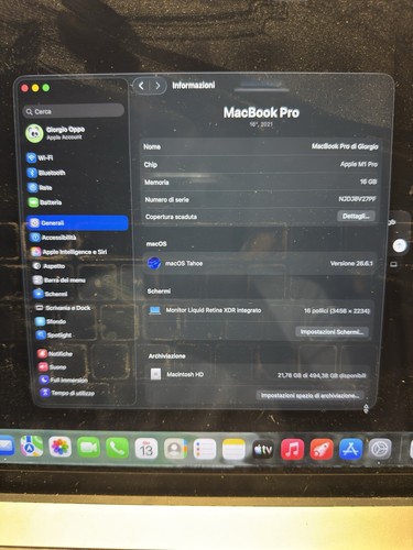 Macbook pro con - 16”,
