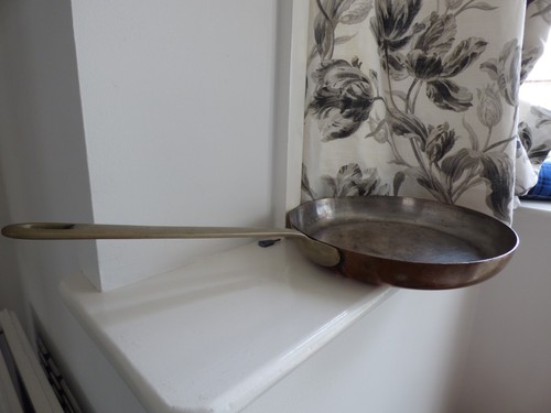 Vintage copper frying pan - vintage,
