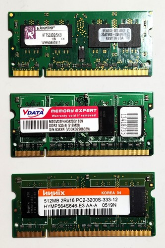 Lote sodimm ddr2 - lote, 03