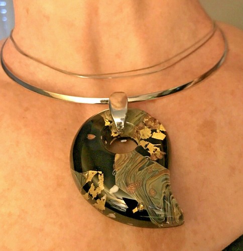 Collier rigido pendente - collier, murano