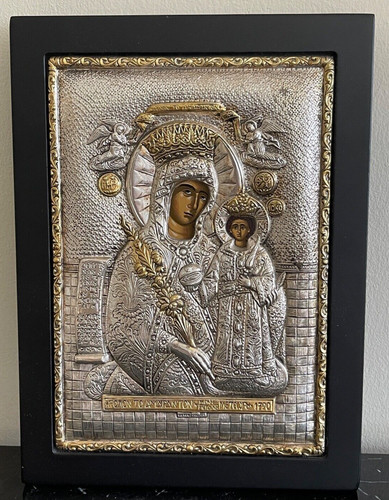 Icona religiosa argento - icona,
