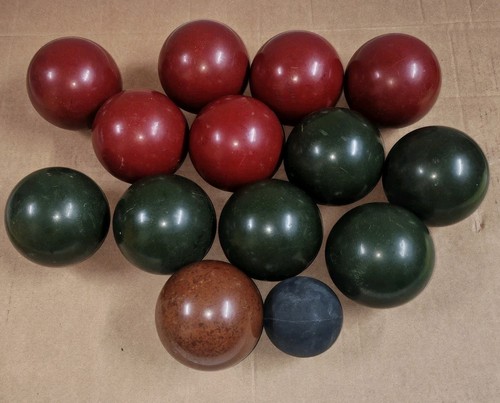 Set palline legno vintage - legno,