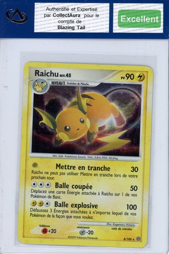 Carte pokémon raichu 100 - pokémon, 8/100