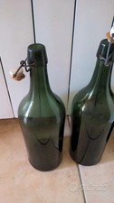 lotto 6pz BOTTIGLIE BOTTIGLIONI VETRO VERDE ACQUA VINO 2 LITRI