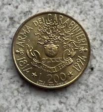 MONETA  200 LIRE - 180° ANNIV.  ARMA DEI CARABINIERI - 1994 - FDC da rotolino