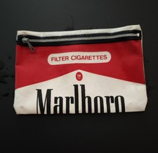 Astuccio In tela Vintage Marlboro Rosse Anni 80 Con Cerniera In Ferro