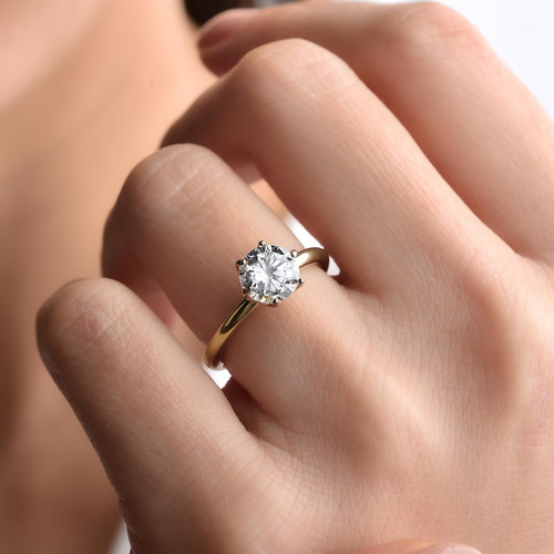 Anello solitario donna