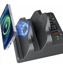 Stazione di ricarica cellulare wireless dock multi-ricarica per iPhone Samsung 8 in 1