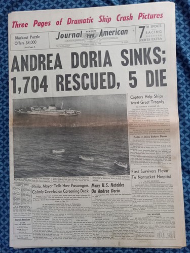 Andrea doria sinks stoccolma - sinks,