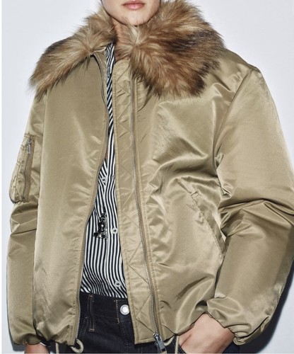 Giacca bomber zara collo - zara,