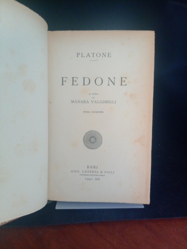 Fedone platone laterza - fedone,