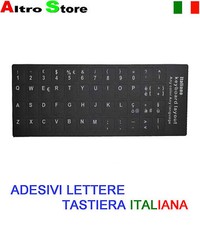ADESIVI LETTERE ETICHETTE TASTIERA ITALIANA STICKERS PC NOTEBOOK LAPTOP COMPUTER