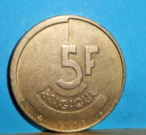 Moneta rara belgio del - belgio, 5