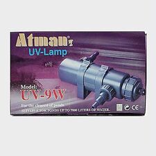Lampada UV UVA 9 W Acquario Laghetto ATMAN Sterilizzatore Sterilizzatrice 9w