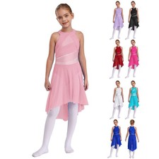 Abito da ballo lirico senza maniche body sala da ballo bambina ragazza jazz