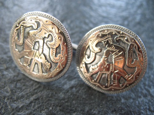 Gemelli argento 900 oro - , 750
