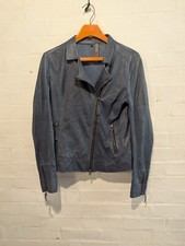 Giacca pelle blu Montgomery