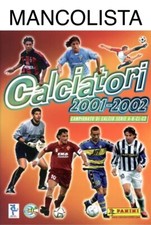 Mancolista album Calciatori 2001 2002 figurine panini nuove ottime