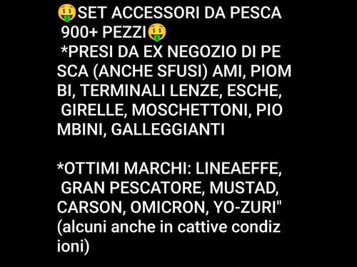 Set accessori pesca per - accessori, *per